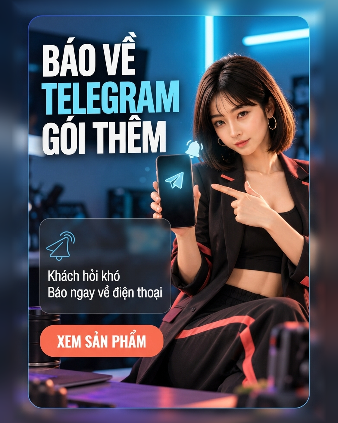 Báo về Telegram — gói thêm cho Bot tự trả lời