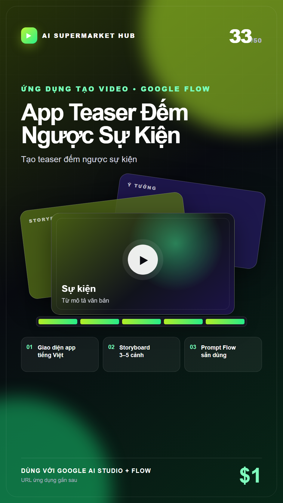 App Teaser Đếm Ngược Sự Kiện