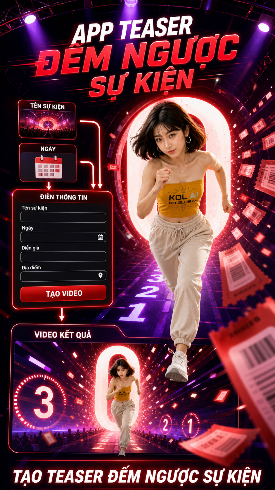 App Teaser Đếm Ngược Sự Kiện