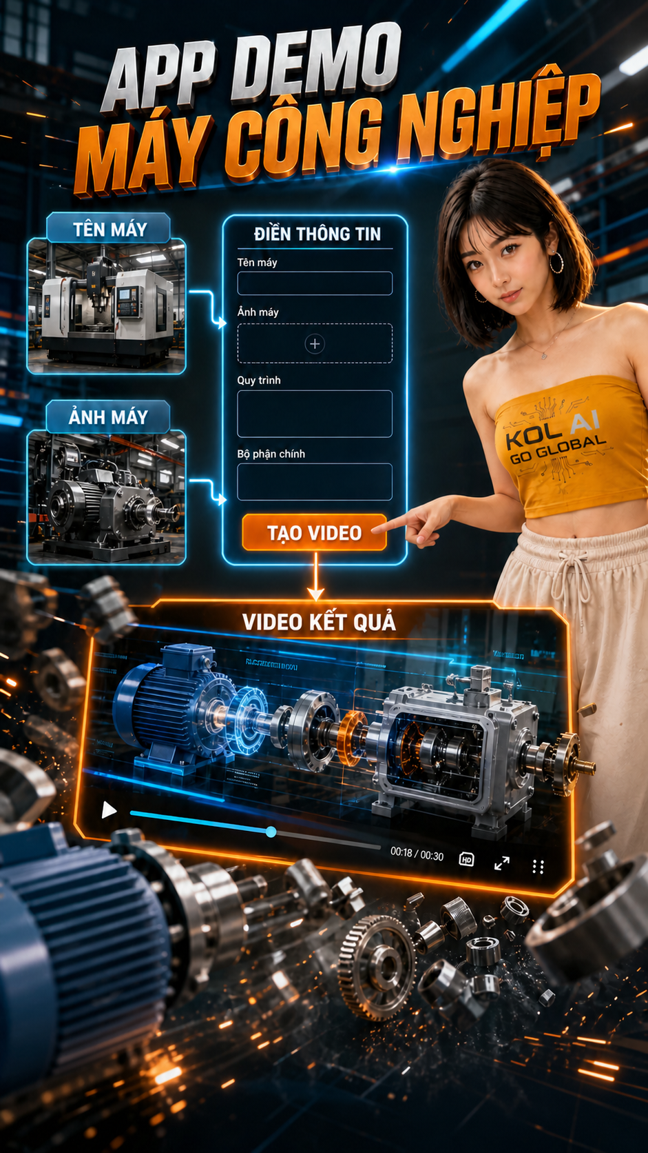App Demo Máy Công Nghiệp