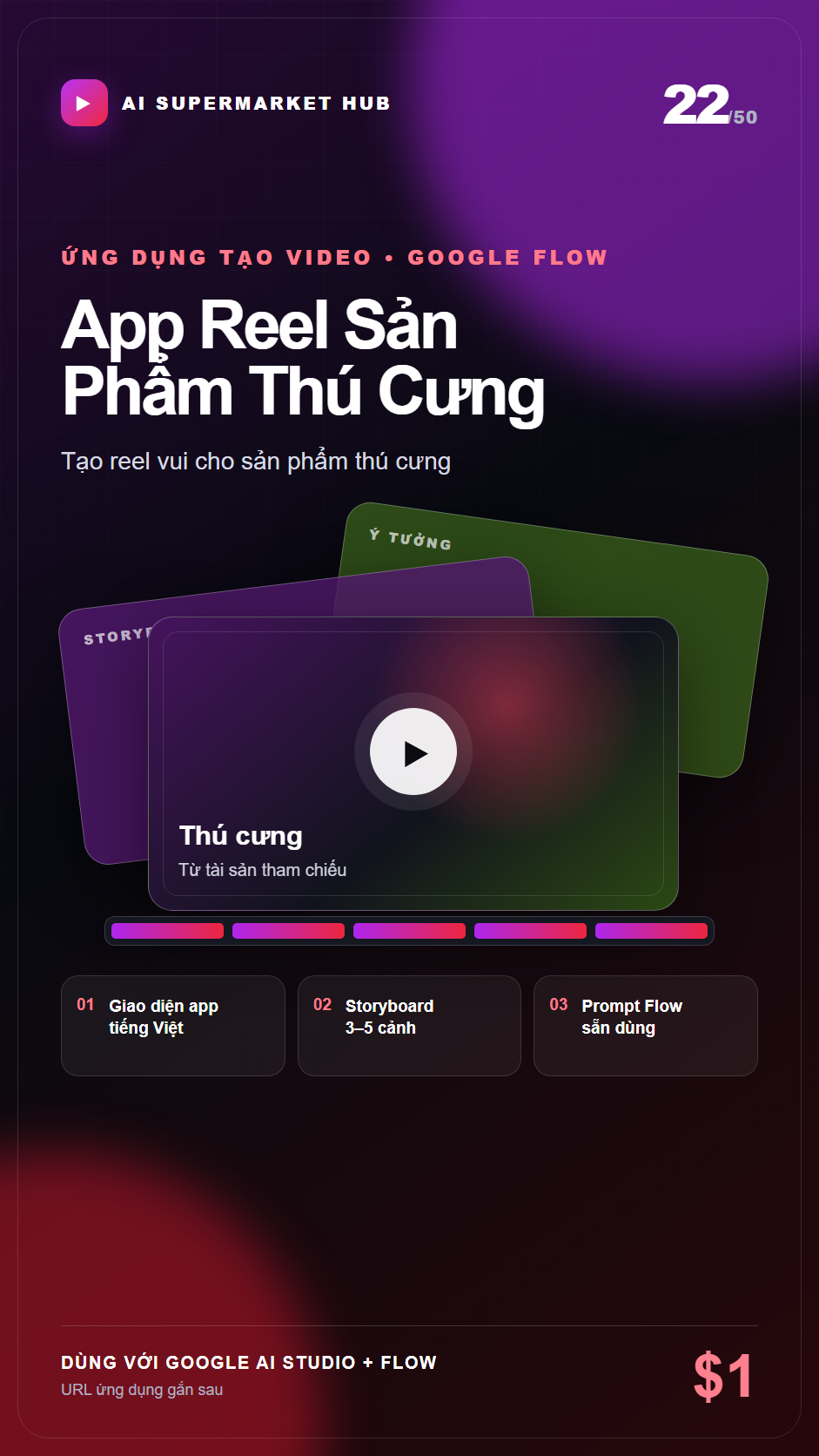 App Reel Sản Phẩm Thú Cưng