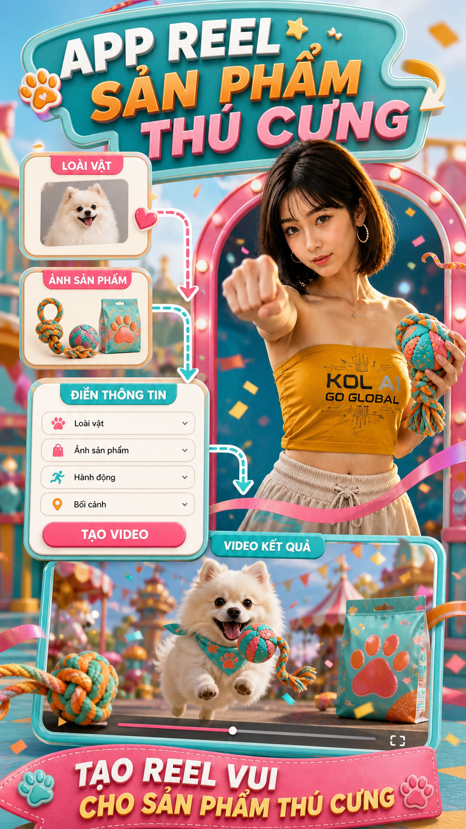 App Reel Sản Phẩm Thú Cưng