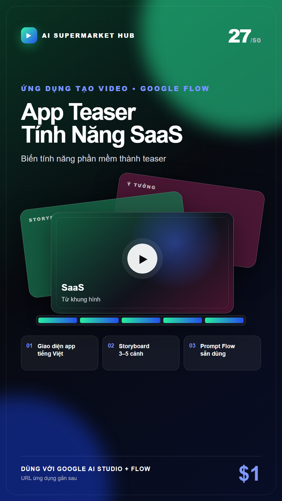 App Teaser Tính Năng SaaS