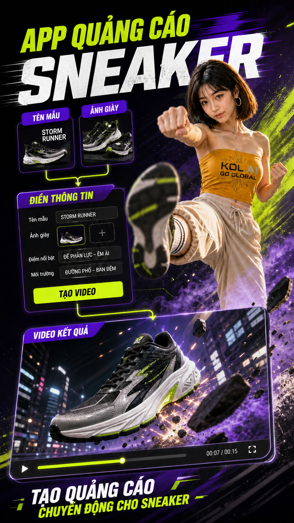 App Quảng Cáo Sneaker