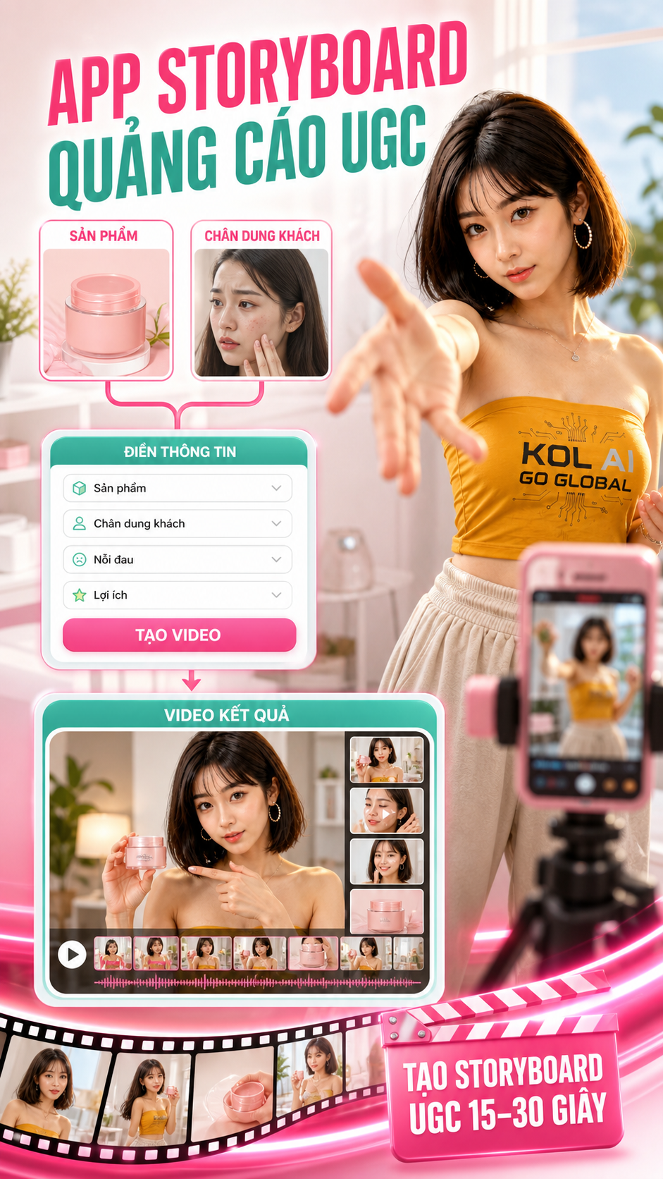 App Storyboard Quảng Cáo UGC