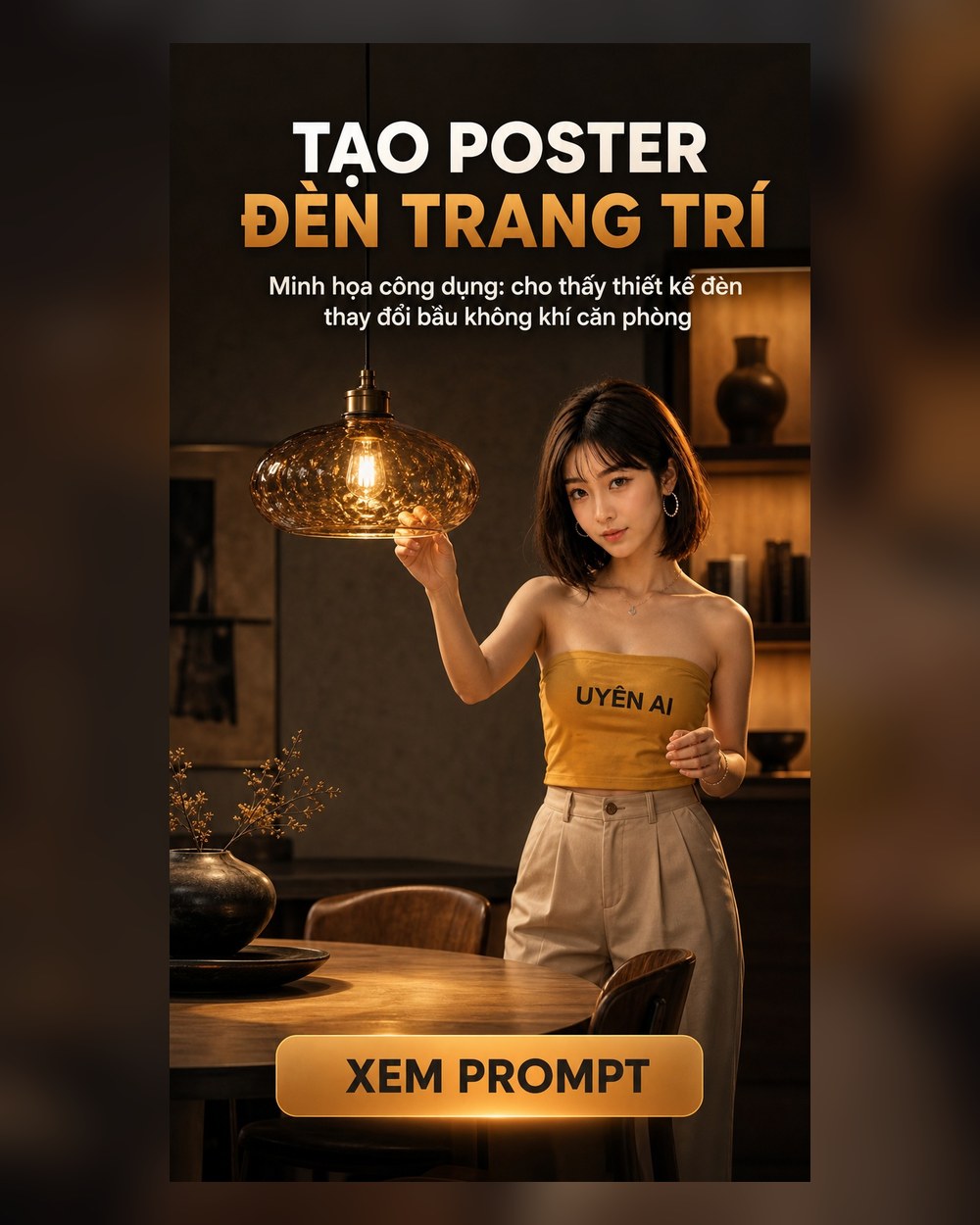 Prompt Poster Đèn trang trí
