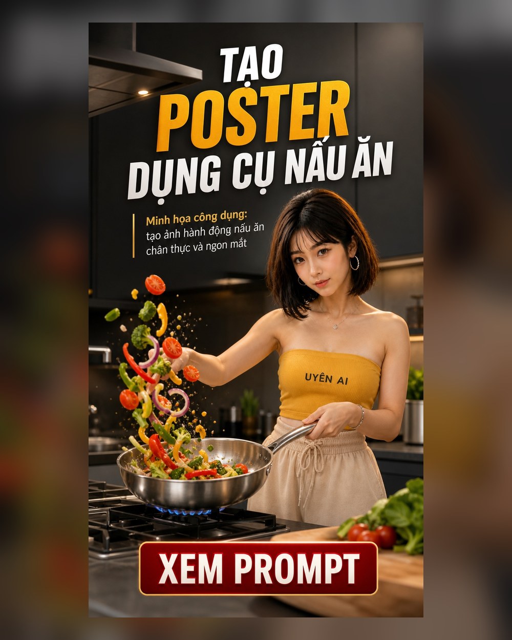Prompt Poster Dụng cụ nấu ăn