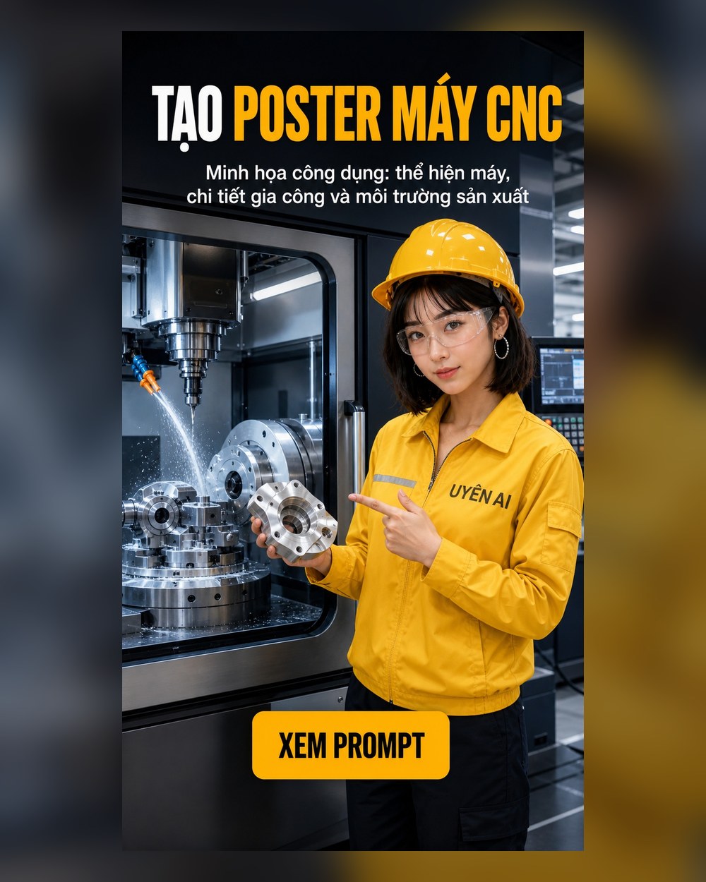Prompt Poster Máy CNC