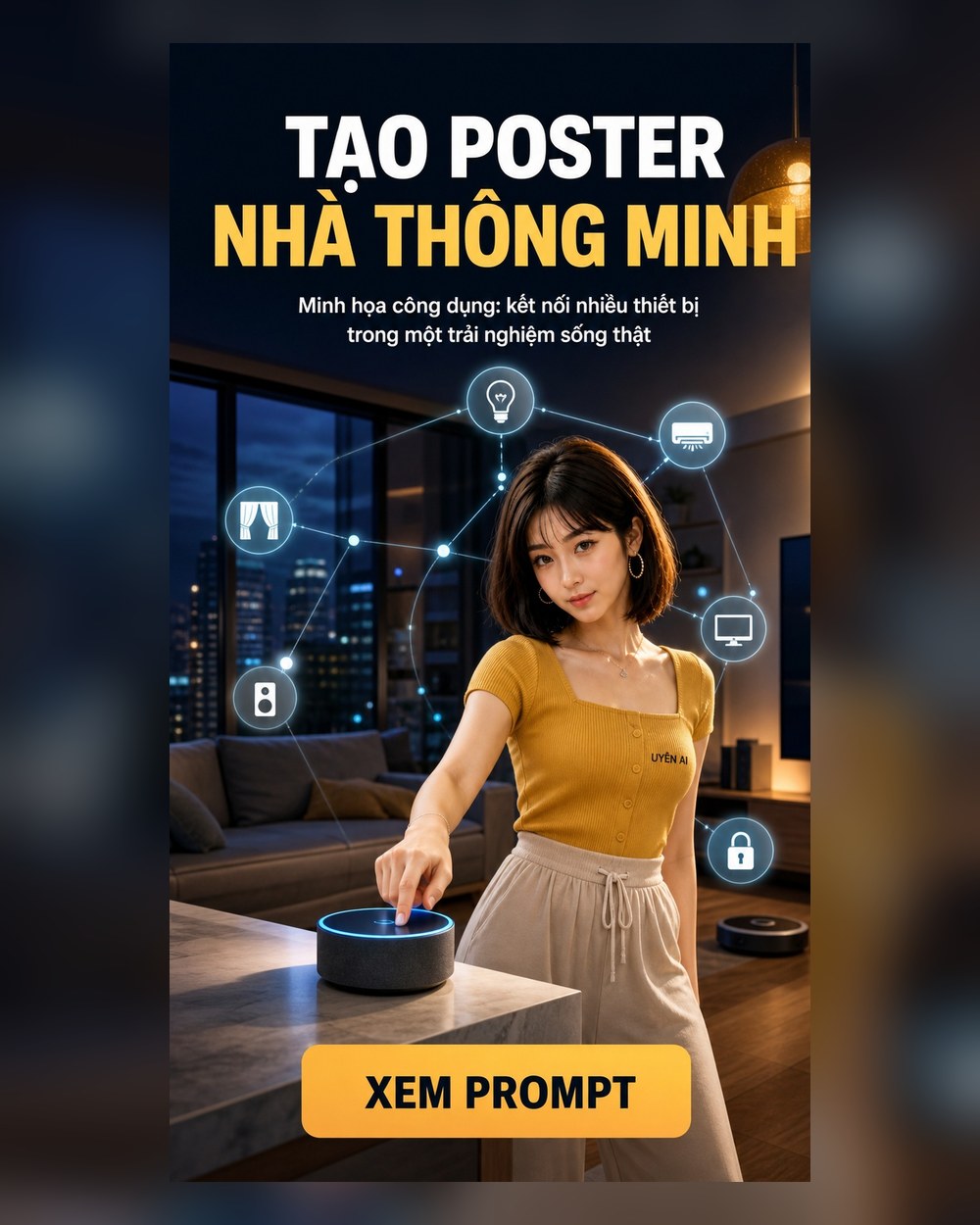 Prompt Poster Nhà thông minh