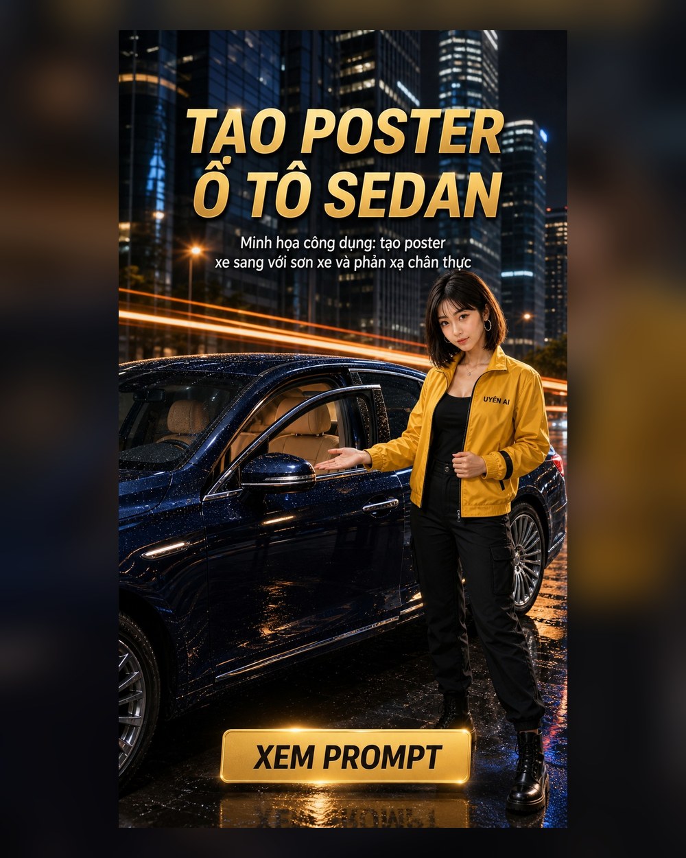 Prompt Poster Ô tô sedan