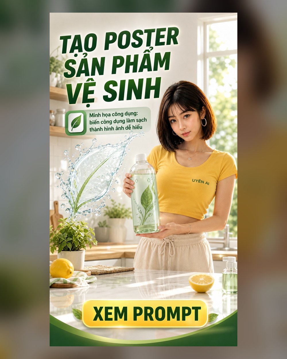 Prompt Poster Sản phẩm vệ sinh