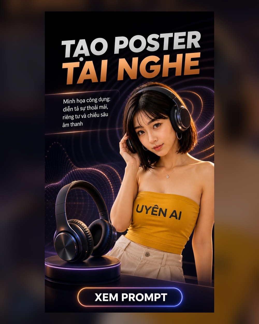Prompt Poster Tai nghe
