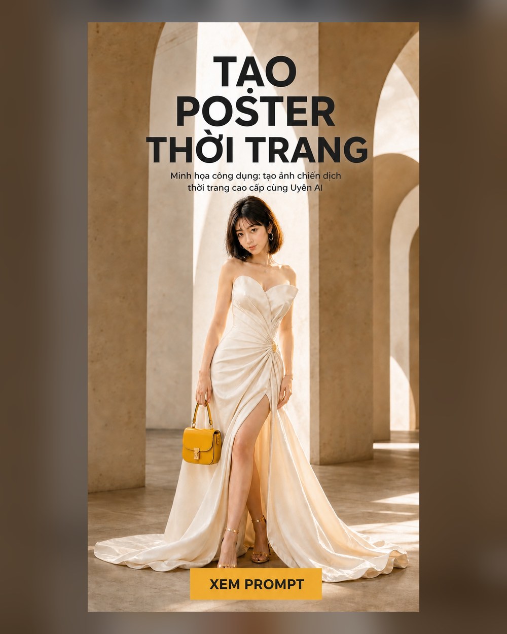 Prompt Poster Thời trang cao cấp