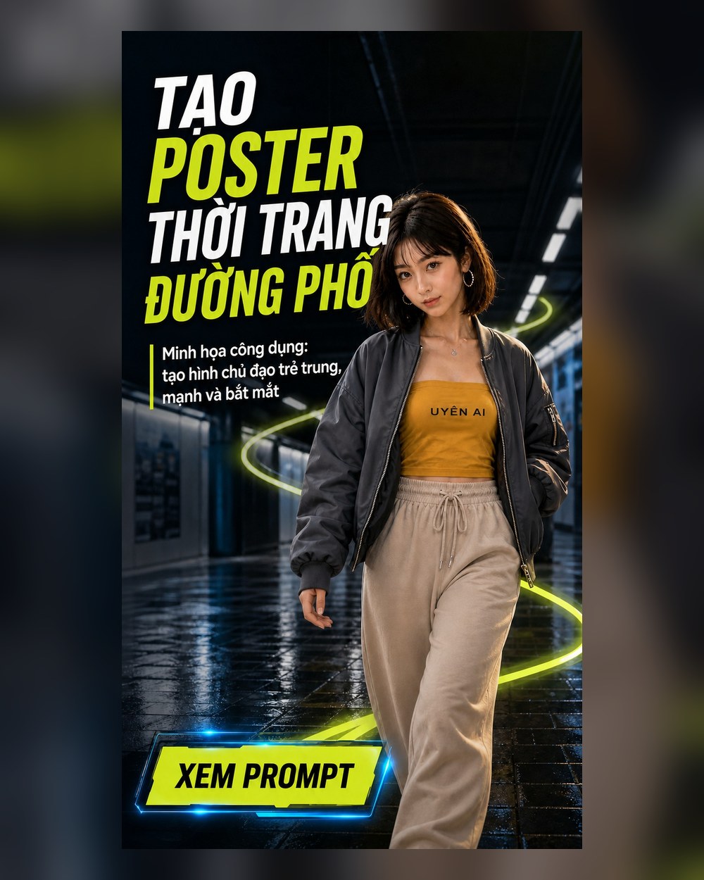 Prompt Poster Thời trang đường phố