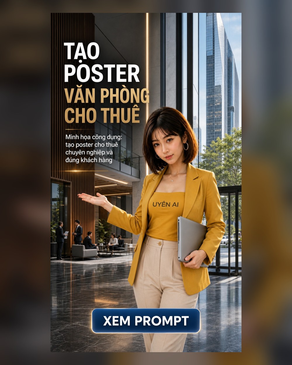 Prompt Poster Văn phòng cho thuê