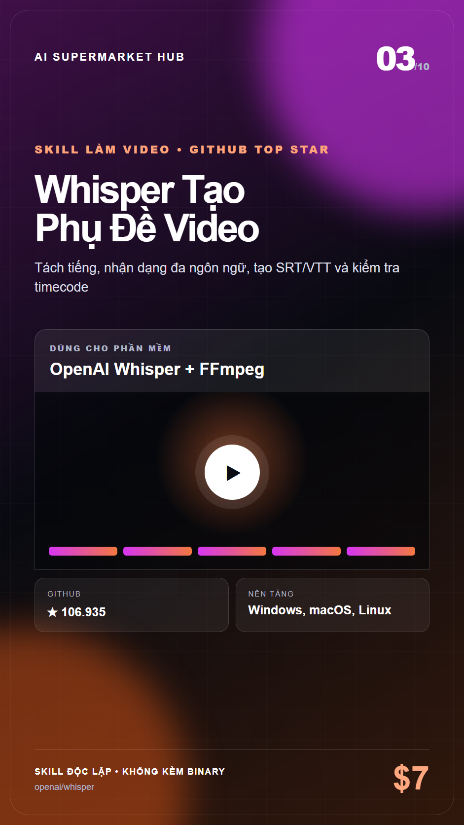 Whisper Tạo Phụ Đề Video